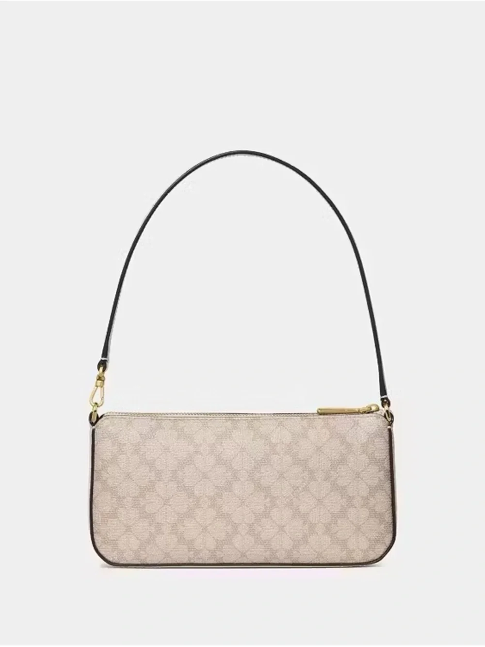 Kate Spade Gemini Spade Flower Convertible Wristlet Shoulder Bag Dark Beige